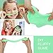 Fluffy Slime - 14 OZ Jumbo Fluffy Floam Slime 4 Colors Super Soft Stretchy Scented Stress Relief Toy Non-sticky No Borax Sludge Unicorn Slime Kit for Kids & Adults with 2Pcs random squishies toys