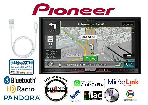 Pioneer-AVIC-8100NEX-In-Dash-Double-Din-7-DVD-CD-Navigation-Receiver-and-a-Lightening-to-USB-Adapter-with-a-FREE-SOTS-Air-Freshener