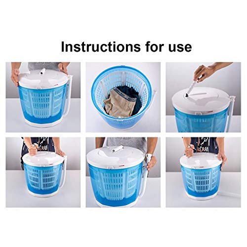 PLHMS Portable Hand Cranked Manual Clothes NonElectric Washing Machine
