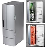Mini PC USB Cooler & Warmer, HQF Portable USB Beer Beverage Drink Cans Fridge Cans Cooler Warmer for Cold / Hot Beverage Drinks (Silver, Bigger Size)