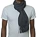 Alpine Swiss Mens Plaid Scarf Soft Winter Scarves Unisex,Solid Gray,One Size