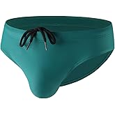 Summer Code Mens Bikini Swim Briefs Stretch Swimwear Quick Dry Swimsuit Bathing Suit with Drawstring