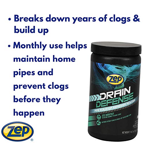 Zep Drain Defense Enzymatic Drain Cleaner Powder 18 Ounces ZDC16 (Case