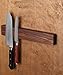Walnut Magnetic Knife Holder with Multi Purpose Functionality as Knife Magnet, Knife Strip, Magnetic Organizer- Securely Holds Your Knives & Keeps Your Kitchen Organized- Made in USA- 12 Inch