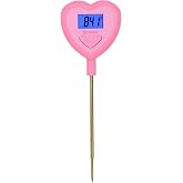 Paris Hilton Digital Heart Shaped Thermometer for Cooking, Baking and Grilling, Instant Read in Celsius or Fahrenheit, Pink
