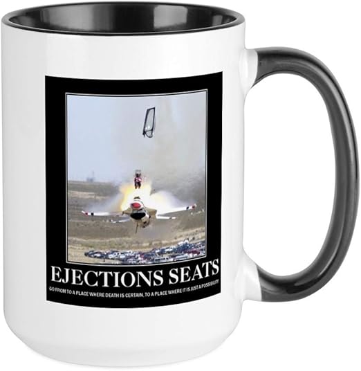 Amazon Com Cafepress Ejection Seats Mugs Coffee Mug Large 15 Oz White Coffee Cup Kitchen Dining