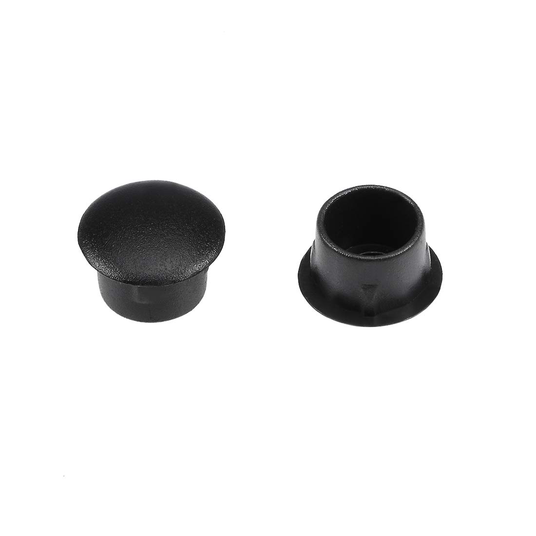 sourcing map Shelf Peg Hole Plugs 10mm Dia Black Plastic Tube Cover for Nail Cabinet Button Bracket Cupboard Bookshelf Bookcase Adjustable Shelf Closet, 20Pcs