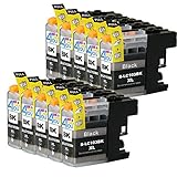 10 Pack - Compatible Ink Cartridges for Brother LC-103 LC-101 LC-103XL LC-103BK Black Inkjet Cartridge Compatible With Brother DCP-J152W MFC-J245 MFC-J285DW MFC-J4310DW MFC-J4410DW MFC-J450DW MFC-J4510DW MFC-J4610DW MFC-J470DW MFC-J4710DW MFC-J475DW MFC-J650DW MFC-J6520DW MFC-J6720DW MFC-J6920DW MFC-J870DW MFC-J875DW (10 Black) Ink & Toner 4 You ®