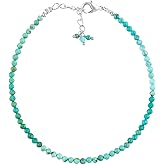 NJCRAFT Minimalist Beaded Bracelet for Women – 2-3mm Micro Faceted Crystal Beads | Lightweight Adjustable Layering Bracelet