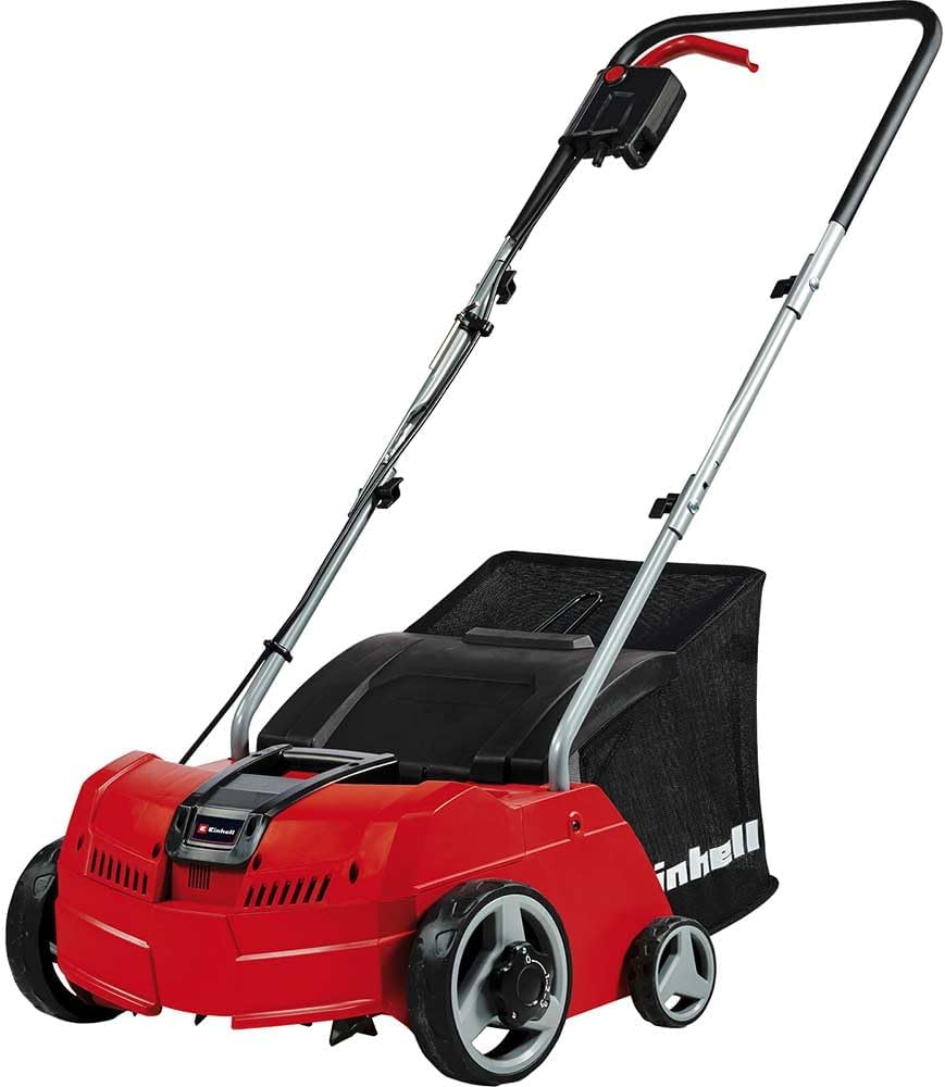 Einhell Electric Lawn Scarifier and Aerator 1200W 28L Catch Bag 10m Cord