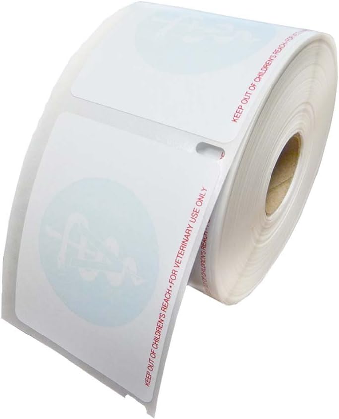 Dymo Compatible Veterinary Prescription Labels with Caduceus Watermark
