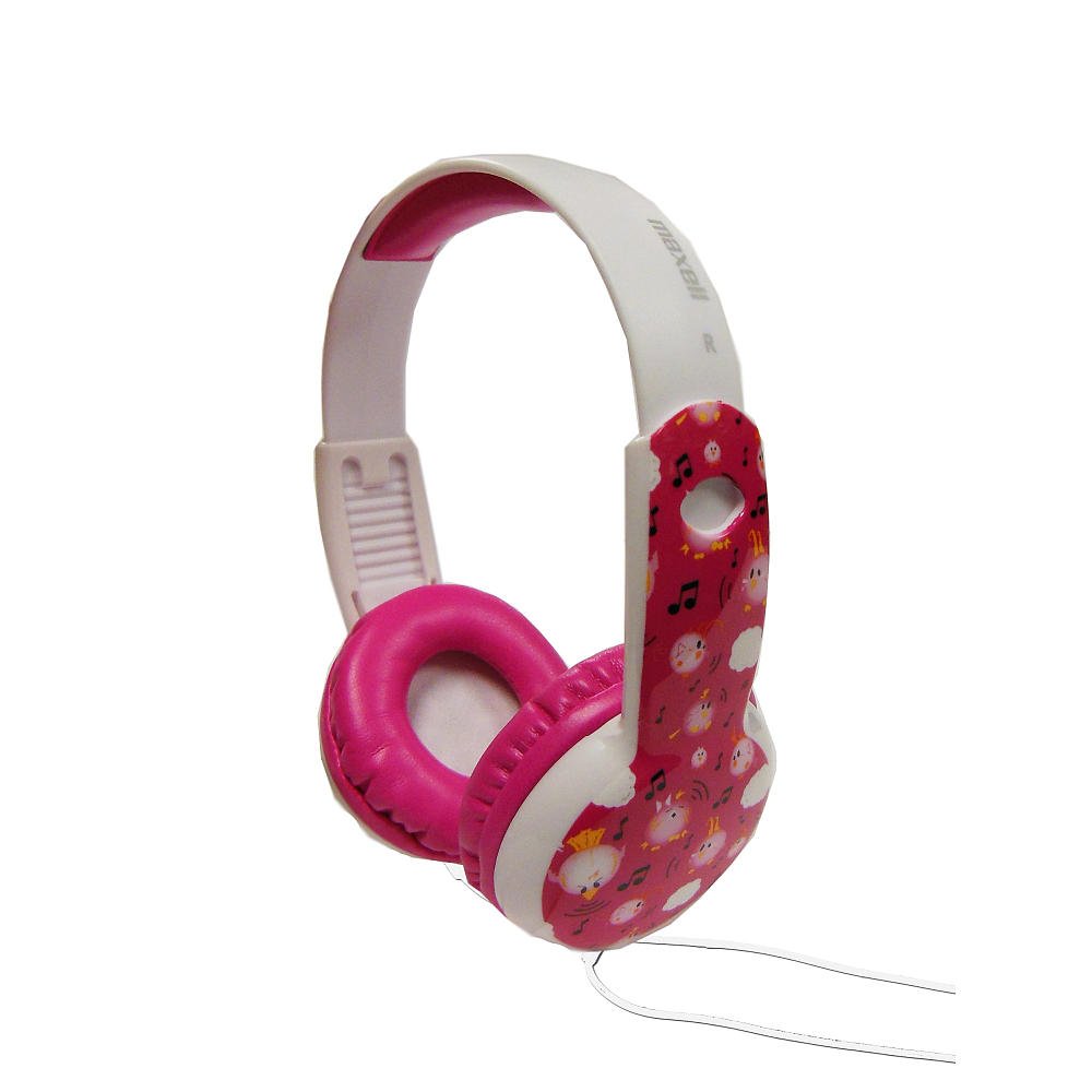 Maxell 190451 Wired Safe Volume Fun Color Young Kids Over The Ear Safe Soundz Headphones 3-5 Girls
