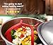 PREMIUM Silicone Vegetable Steamer Basket - Red - 8
