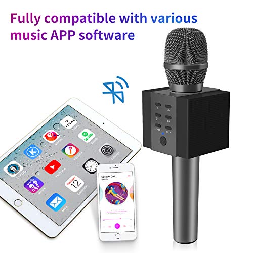 TOSING 008 Wireless Bluetooth Karaoke Microphone，Louder Volume 10W