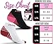 Physix Gear Short Compression Socks for Men & Women - Best Low Compression Socks Women & Men with Arch Support, Ideal for Running, Plantar Fasciitis comfort, and Swelling - Ankle, Pink/White, S/M