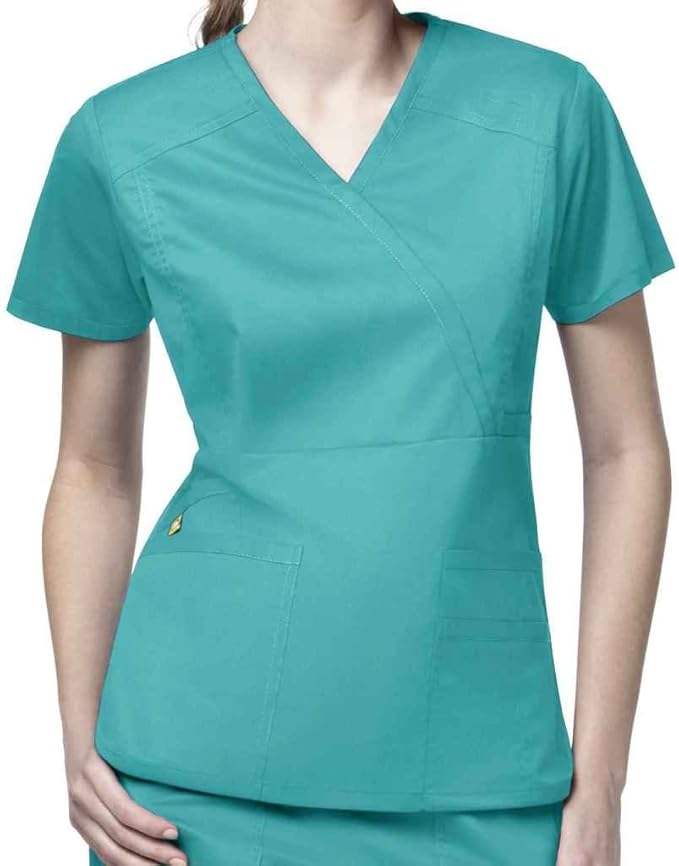 WonderWink Women's Scrubs Utility Girl Stretch YNeck Multi