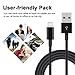 Cordify 3Pack Extra Long 10FT Lightning to USB Charger Cable, 8 Pin USB Sync and Charging Cords Compatible with iPhone 7/7 Plus/6s/6s Plus/6/6 Plus/5s/5c/5/SE, iPad/iPod (Black)