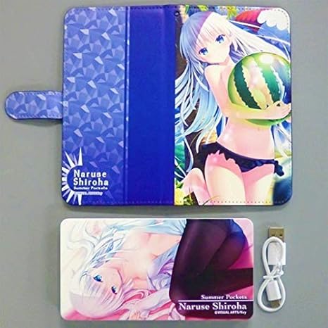 Amazon サマーポケッツ 鳴瀬しろは 手帳型スマホケース モバイルバッテリー セット 携帯カバー 充電器 Summer Pockets C96 サマポケ アニメ 萌えグッズ 通販