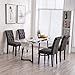 YEEFY Fabric Habit Solid Wood Tufted Parsons Dining Chair (Set of 4) (Charcoal)