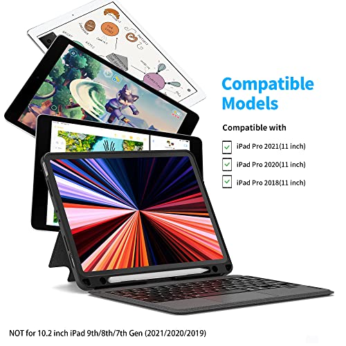 iPad Pro Keyboard Case for 11 inch iPad Pro (2018/2020/2021), iPad 10th