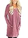 Kool Classic Womens Casual Long Sleeves Solid V-Neck Tunics Shirt Tops With Pockets
