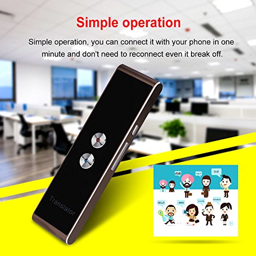 ASHATA Smart Language Translator Device, Portable Two-Way Real Time Multi-Language Voice Translator English Chinese French Spanish Japanese German 30 Languages for Travel Learning Business Meeting
