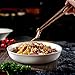 Unichart Chinese Chopsticks Reusable Ebony Organic Natural Wood Chopsticks 10 pairs Set without Paint Dishwasher Safe, Khaki
