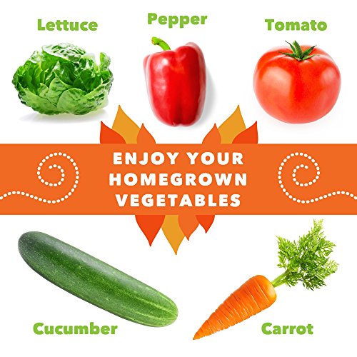Sproutbrite Vegetable Garden Starter Kit - Gardening Gift - Complete DIY Growing Kit - Easiest Way to Start Growing Heirloom Veggies from Seed
