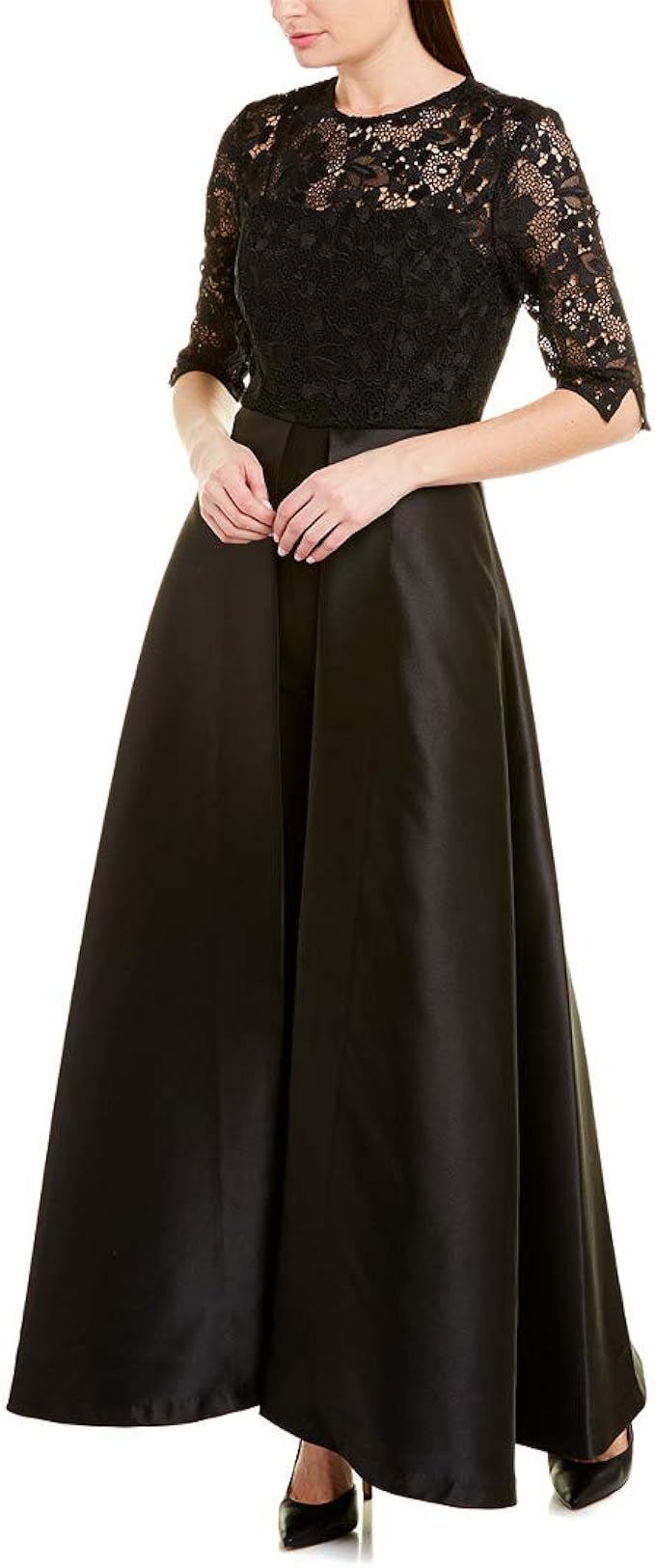 kay unger jumpsuit gown black