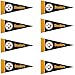 Rico Industries NFL Pittsburgh Steelers Pennant Mini (8 Piece), One Size, Team Color