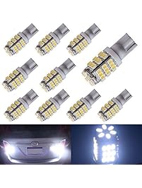 AUTOUS90 10 x RV Trailer T10 921 194 168 2825 42-SMD 12V Backup Reverse LED Pur White Lights Bulbs