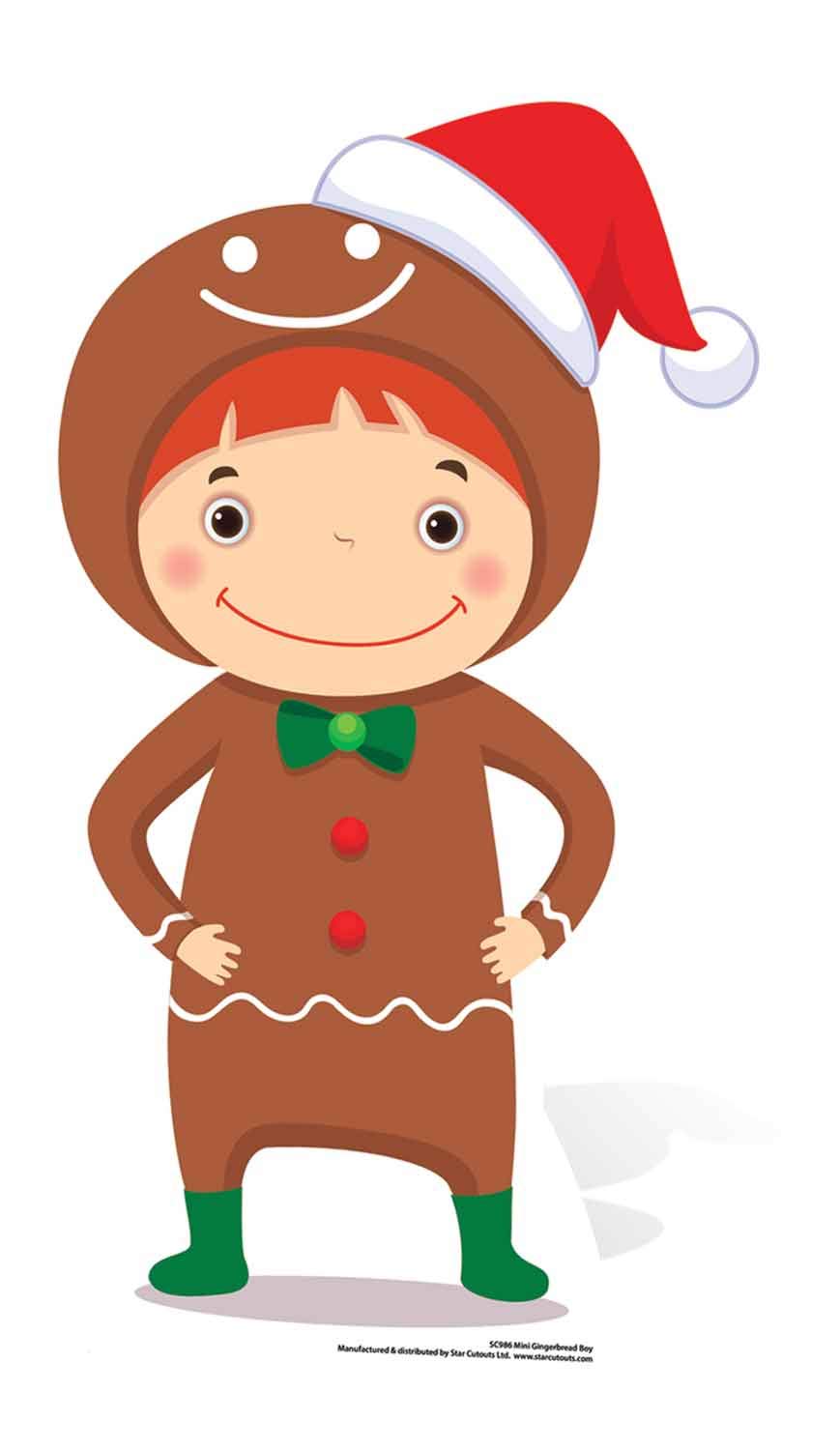 Star Cutouts Ltd SC986 Mini Gingerbread Boy Cardboard Cutout/Stand Up/Standee Perfect for Kids Christmas Schools, Churches, Parties and Events Height 83cm, Multicolour