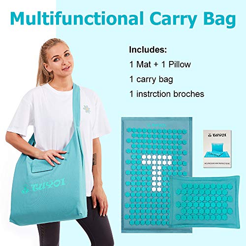 TUYOI Acupressure Mat and Pillow Set,Natural Coconut Palm,Eco-Friendly Acupressure Body Mat for Back and Neck Pain… - Image 5