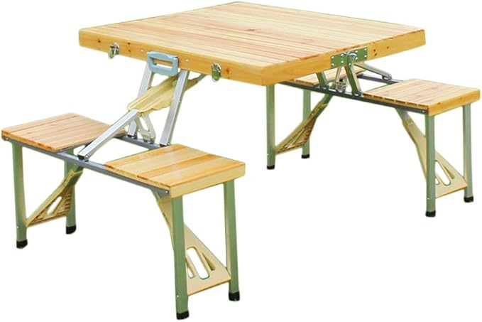 camping table and bench seats