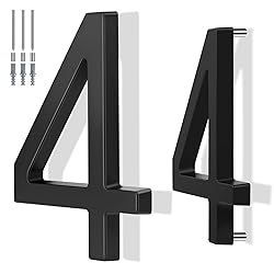 6 Inch Floating House Number Metal Modern Anti-Rust