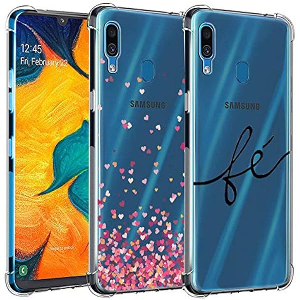 Capinha Capa Anti Queda Shock Escrito Fé + Capa Chuva de Corações Samsung  Galaxy A30 - ENCAPAR | Amazon.com.br