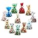 JOYIN 144 PCs Christmas Cellophane Goody Bags with Twist Assortment for Holiday Treats, Christmas Party Favors, Cello Candy Bags, presents, Party Supplies, Christmas Goodie Bags.