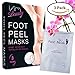 IAMBEAUTY 3 Pairs Exfoliating Foot Peel Mask - Smooth Soft Touch Feet - Calluses, Dry, Cracked, Rough & Dead Skin Remover - Foot Peel Gel Socks Booties