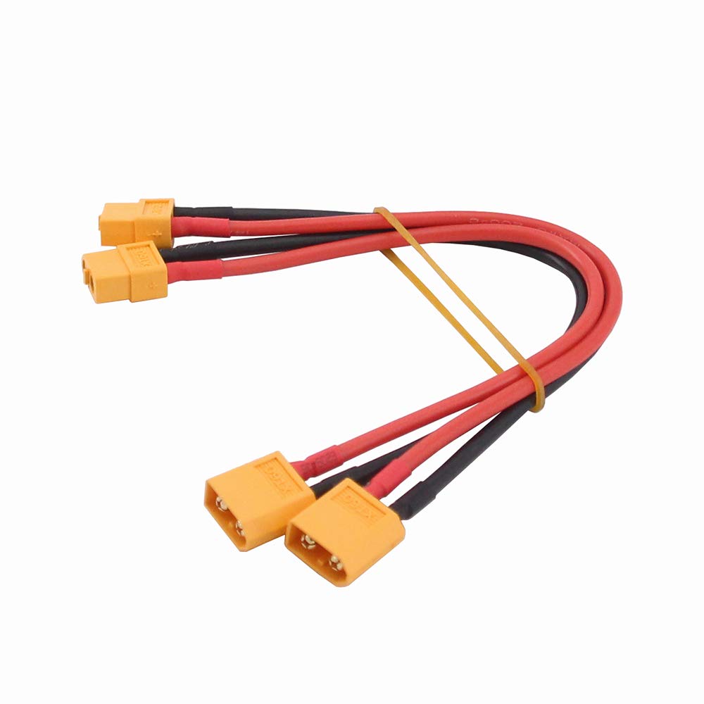 BDHI 2pcs XT60 Male to XT60 Female Extension Adapter 20cm Wire for RC battery(B107-2)