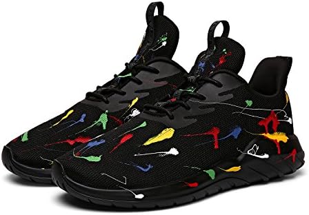 Soulsfeng Running Shoes Men Sneakers Fashion Lightweight Breathable Mesh Gym Training Shoes, Traveling Sport Shoes. Black