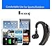Benazcap Bluetooth Headset V4.0 Wireless Headphone Sweat Proof Earpiece Noise Isolating Sport Earphones with Mic Stereo Sound for Apple Iphone, Samsung, Lg, Pc Laptop