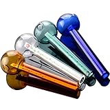 LLY-Glass Thick Heat Resistant Pipe Handheld Oil Burners 4 Inch 4 Pieces