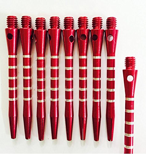 TMERY Re-Grooved Anodised Aluminium Striped Dart Shaft - Random Color - Thumbnail 4