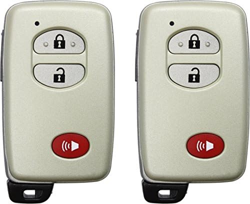 ReplaceMyRemote New Toyota 3 Button Remote Smart Key Case Shell Housing w/ Uncut Emergency Key (Silver(Two))