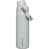 STANLEY IceFlow Fast Flow Bottle, 24 oz, Fog Glimmer | Angled Spout Lid | Lightweight and Leakproof for Travel and Sports | Easy Carry Handle | Insulated Stainless Steel | BPA-Free