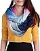 HDE Women's Sheer Infinity Scarf Soft Lightweight Loop Scarf (Blue Pink Ombre)