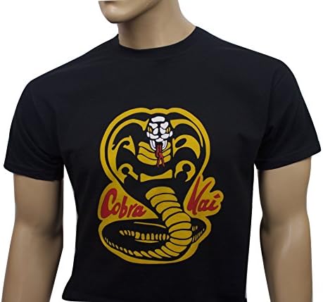 The Karate Kid Mens 80s Film t-Shirt Cobra Kai Black