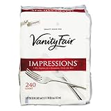 Vanity Fair - Impressions Dinner Napkins, 3-Ply, 15 x 17, White, 240/Carton 831047 (DMi CT