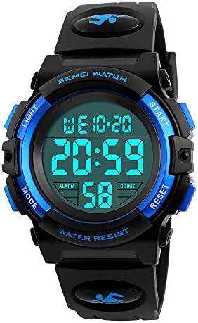 Boys Digital Sport Watch, Kids Outdoor Waterproof Electronic Watches with LED Alarm Stopwatch