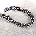 ROSENICE 2pcs Hematite Magnetic Therapy Anklets Magnetic Bracelets Therapy Healing Jewelry for Men Women Arthritis and Carpal Tunnel Pain Relief (Black)